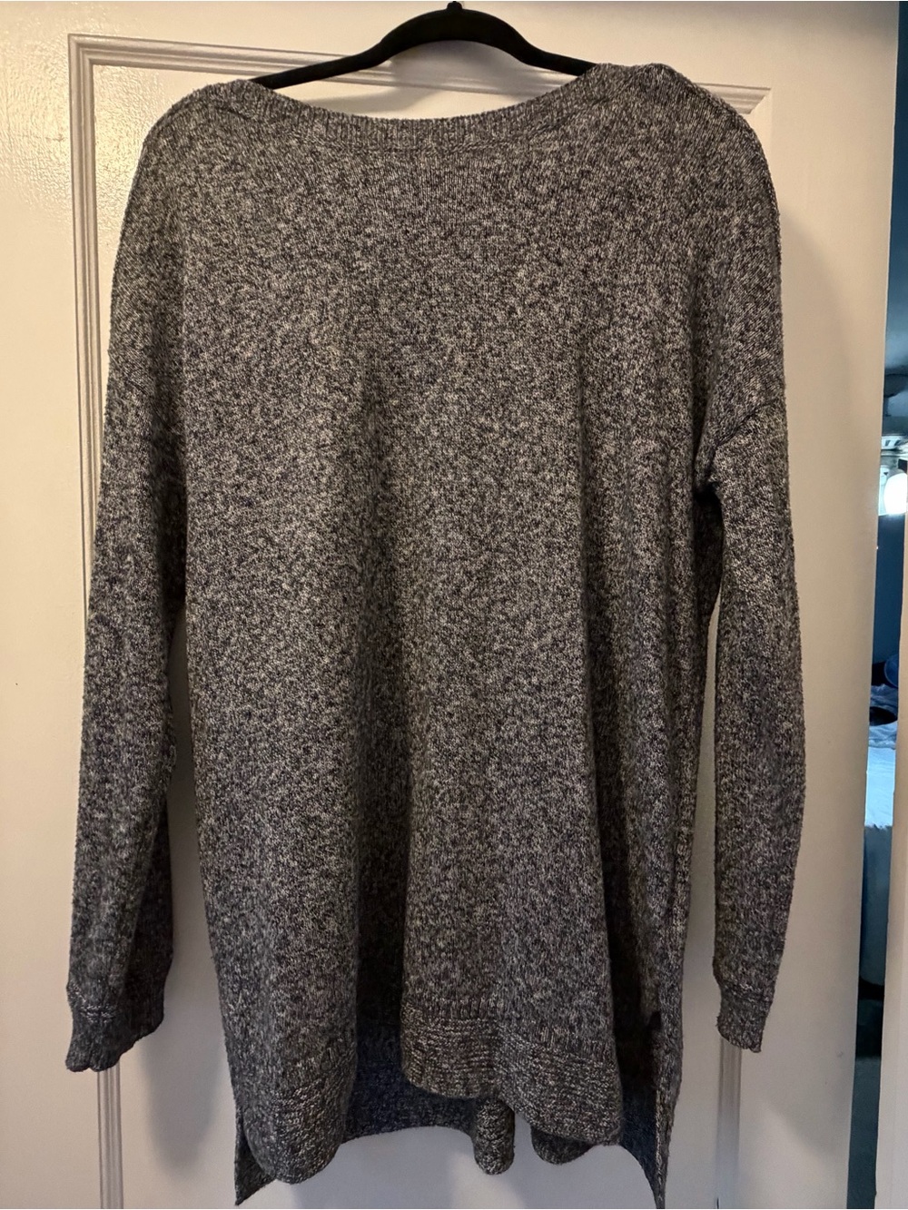 Gray Knit Crewneck Sweater